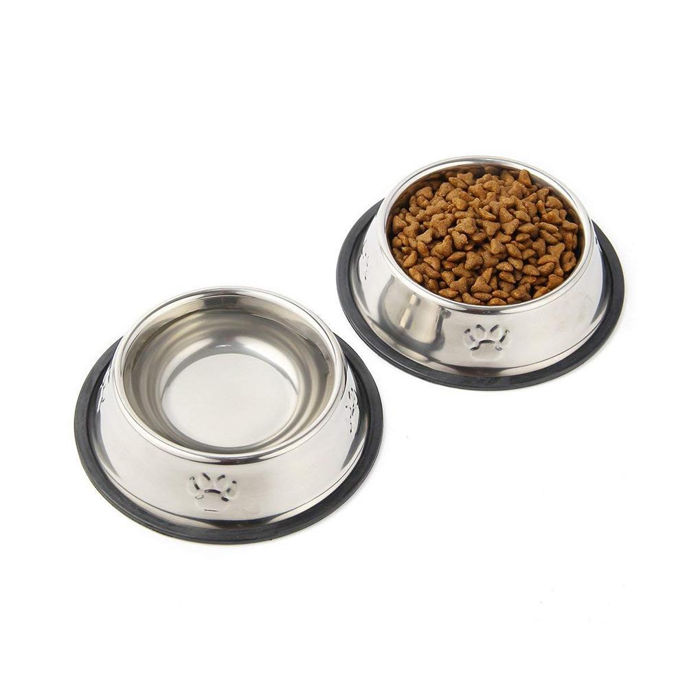 Qpey Pet Food Bowl Stainless Steel