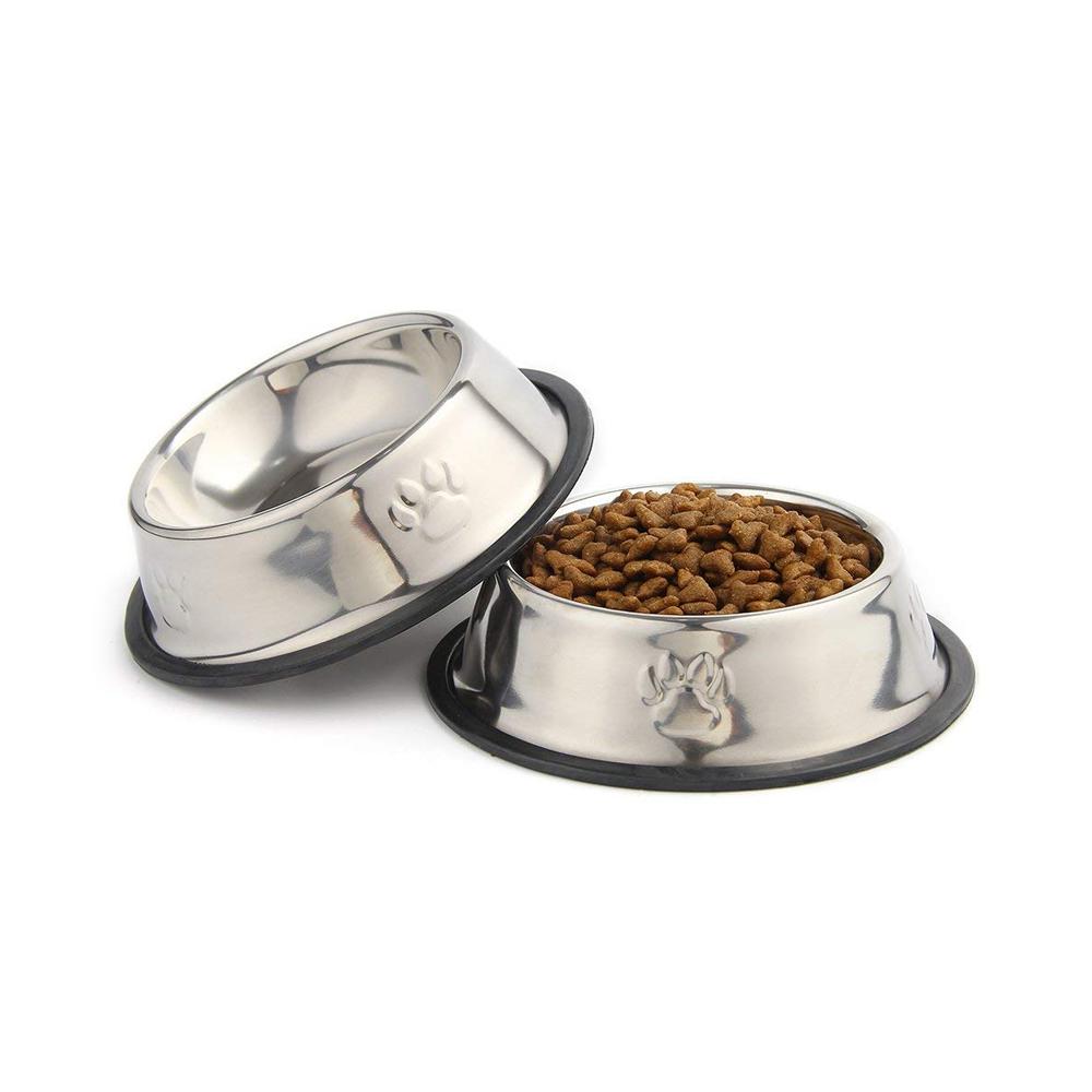 Qpey Pet Food Bowl Stainless Steel